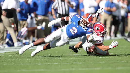 during the Gators' game against the Georgia Bulldogs on Saturday, October 30, 2021 at TIAA Bank Field in Jacksonville, FL / UAA Communications photo by Isabella Marley