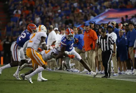 during the Gators' game against the Tennessee Volunteers on Saturday, September 25, 2021 at Ben Hill Griffin Stadium in Gainesville, Fla. / UAA Communications photo by Leslie White