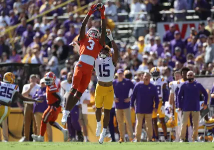 during the Gators' game against the LSU Tigers on Saturday, October 16, 2021 at Tiger Stadium in Baton Rouge, La. / UAA Communications photo by Tim Casey