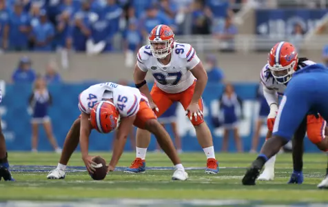 during the Gators' game against the Kentucky Wildcats on Saturday, October 2, 2021 at Kroger Field in Lexington, Ky. / UAA Communications photo by Courtney Culbreath