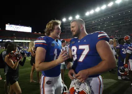 during the Gators' game against the Tennessee Volunteers on Saturday, September 25, 2021 at Ben Hill Griffin Stadium in Gainesville, Fla. / UAA Communications photo by Chris Kim