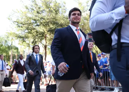 during the Gators' game against the FAU Owls on Saturday, September 4, 2021 at Ben Hill Griffin Stadium in Gainesville, Fla. / UAA Communications photo by Leslie White