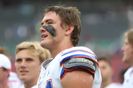 during the Gators' game against the USF Bulls on Saturday, September 11, 2021 at Raymond James Stadium in Tampa, Fla. / UAA Communications photo by Isabella Marley