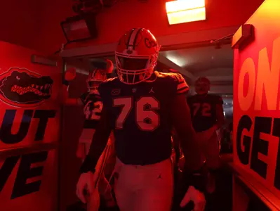 during the Gators' game against the Alabama Crimson Tide on Saturday, September 18, 2021 at Ben Hill Griffin Stadium in Gainesville, Fla. / UAA Communications photo by Jordan McKendrick