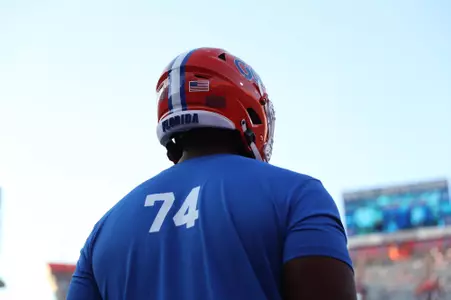 during the Gators' game against the FAU Owls on Saturday, September 4, 2021 at Ben Hill Griffin Stadium in Gainesville, Fla. / UAA Communications photo by Leslie White