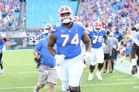 during the Gators' game against the Georgia Bulldogs on Saturday, October 30, 2021 at TIAA Bank Field in Jacksonville, FL / UAA Communications photo by Isabella Marley
