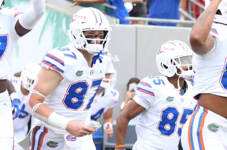 during the Gators' game against the USF Bulls on Saturday, September 11, 2021 at Raymond James Stadium in Tampa, Fla. / UAA Communications photo by Isabella Marley