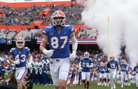 during the Gators' game against the Samford Bulldogs on Saturday, November 13, 2021 at Ben Hill Griffin Stadium in Gainesville, Fla. / UAA Communications photo by Anna Carrington