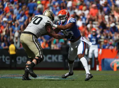 during the Gators' game against the Vanderbilt Commodores on Saturday, October 9, 2021 at Ben Hill Griffin Stadium in Gainesville, Fla. / UAA Communications photo by Chris Kim