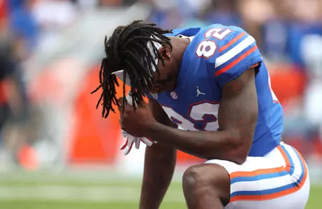 during the Gators' game against the Samford Bulldogs on Saturday, November 13, 2021 at Ben Hill Griffin Stadium in Gainesville, Fla. / UAA Communications photo by Craig Haas