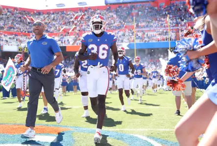 during the Gators' game against the Missouri Tigers on Saturday, October 8, 2022 at Ben Hill Griffin Stadium in Gainesville, Fla. / UAA Communications photo by Isabella Marley