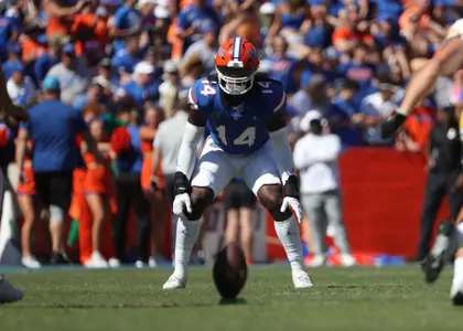 during the Gators' game against the Missouri Tigers on Saturday, October 8, 2022 at Ben Hill Griffin Stadium in Gainesville, Fla. / UAA Communications photo by Isabella Marley