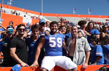 during the Gators' game against the Missouri Tigers on Saturday, October 8, 2022 at Ben Hill Griffin Stadium in Gainesville, Fla. / UAA Communications photo by Isabella Marley