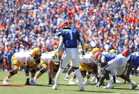 during the Gators' game against the Missouri Tigers on Saturday, October 8, 2022 at Ben Hill Griffin Stadium in Gainesville, Fla. / UAA Communications photo by Brieanna Andrews