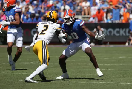 during the Gators' game against the Missouri Tigers on Saturday, October 8, 2022 at Ben Hill Griffin Stadium in Gainesville, Fla. / UAA Communications photo by Isabella Marley