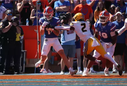 during the Gators' game against the Missouri Tigers on Saturday, October 8, 2022 at Ben Hill Griffin Stadium in Gainesville, Fla. / UAA Communications photo by Hannah White