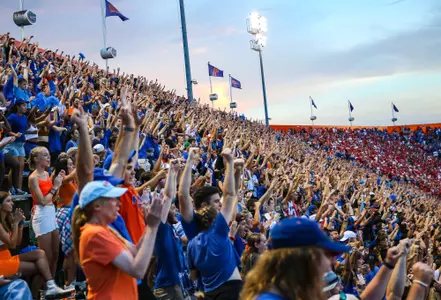 during the Gators' game against the Utah Utes on Saturday, September 3, 2022 at Ben Hill Griffin Stadium in Gainesville, Fla. / UAA Communications photo by Emma Bissell