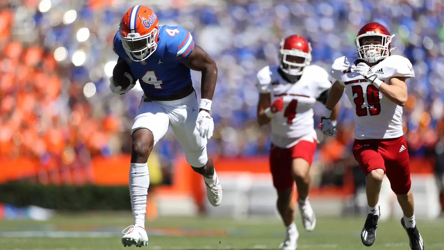 during the Gators' game against the Eastern Washington Eagles on Sunday, October 2, 2022 at Ben Hill Griffin Stadium in Gainesville, Fla. / UAA Communications photo by Tim Casey