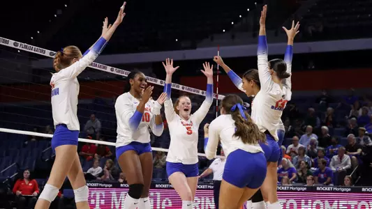during the Gators' match against the Georgia Bulldogs on Wednesday, October 19, 2022 at Exactech Arena at the Stephen C. O'Connell Center in Gainesville, Fla. / UAA Communications photo by Ashley Ray