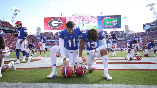 during the Gators' game against the Georgia Bulldogs on Saturday, October 30, 2021 at TIAA Bank Field in Jacksonville, FL / UAA Communications photo by Anissa Dimilta