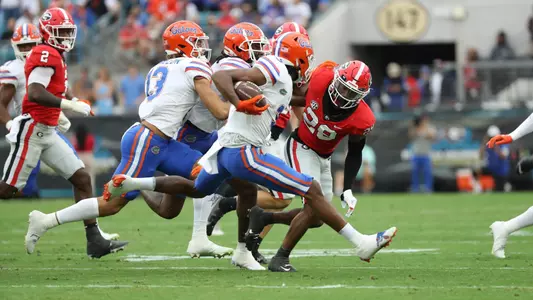 during the Gators' game against the Georgia Bulldogs on Saturday, October 29, 2022 at TIAA Bank Field in Jacksonville, Fla. / UAA Communications photo by Hannah White