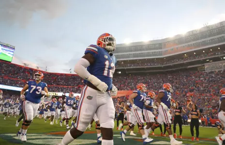 during the Gators' game against the South Florida Bulls on Saturday, September 17, 2022 at Ben Hill Griffin Stadium in Gainesville, Fla. / UAA Communications photo by Jordan McKendrick