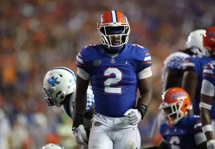 during the Gators' game against the Kentucky Wildcats on Saturday, September 10, 2022 at Ben Hill Griffin Stadium in Gainesville, Fla. / UAA Communications photo by Hannah White