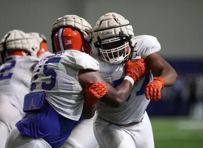 during the Gators' practice on Monday, August 8, 2022 at the Sanders football practice fields in Gainesville, FL / UAA Communications photo by Ashley Ray