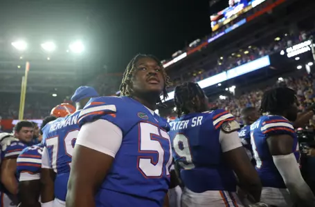 during the Gators' game against the Utah Utes on Saturday, September 3, 2022 at Ben Hill Griffin Stadium in Gainesville, Fla. / UAA Communications photo by Isabella Marley