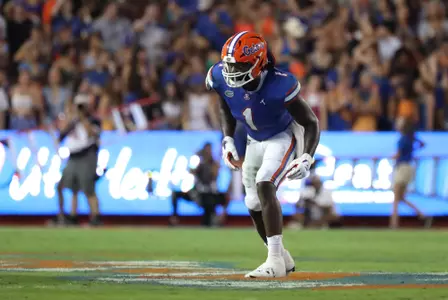 during the Gators' game against the South Florida Bulls on Saturday, September 17, 2022 at Ben Hill Griffin Stadium in Gainesville, Fla. / UAA Communications photo by Craig Haas