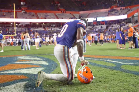 during the Gators' game against the Utah Utes on Saturday, September 3, 2022 at Ben Hill Griffin Stadium in Gainesville, Fla. / UAA Communications photo by Isabella Marley