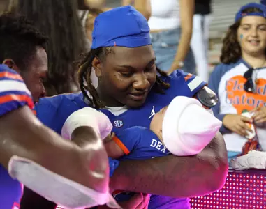 during the Gators' game against the South Florida Bulls on Saturday, September 17, 2022 at Ben Hill Griffin Stadium in Gainesville, Fla. / UAA Communications photo by MJ Holloway
