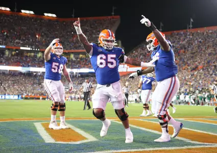 during the Gators' game against the South Florida Bulls on Saturday, September 17, 2022 at Ben Hill Griffin Stadium in Gainesville, Fla. / UAA Communications photo by Craig Haas