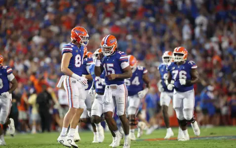 during the Gators' game against the Utah Utes on Saturday, September 3, 2022 at Ben Hill Griffin Stadium in Gainesville, Fla. / UAA Communications photo by Isabella Marley