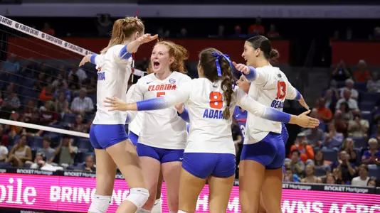 during the Gators' match against the Crimson Tide on Wednesday, September 21, 2022 at Exactech Arena at the Stephen C. O'Connell Center in Gainesville, Fla. / UAA Communications photo by Brieanna Andrews