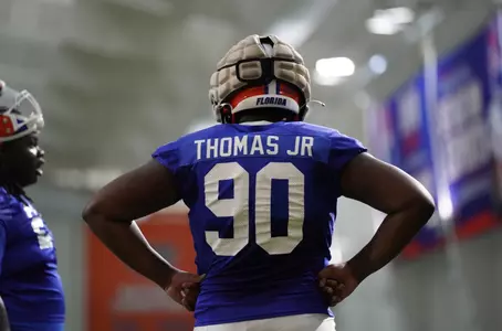 during the Gators' 15th day of practice on Monday, August 22, 2022 at the Sanders football practice fields in Gainesville, FL / UAA Communications photo by Isabella Marley