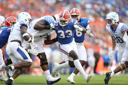 during the Gators' game against the Kentucky Wildcats on Saturday, September 10, 2022 at Ben Hill Griffin Stadium in Gainesville, Fla. / UAA Communications photo by Isabella Marley