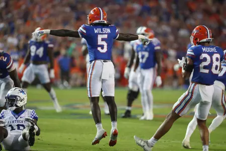 during the Gators' game against the Kentucky Wildcats on Saturday, September 10, 2022 at Ben Hill Griffin Stadium in Gainesville, Fla. / UAA Communications photo by Anna Carrington