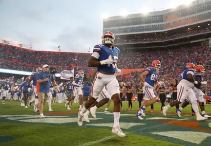 during the Gators' game against the South Florida Bulls on Saturday, September 17, 2022 at Ben Hill Griffin Stadium in Gainesville, Fla. / UAA Communications photo by Jordan McKendrick