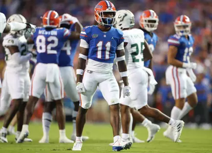 during the Gators' game against the South Florida Bulls on Saturday, September 17, 2022 at Ben Hill Griffin Stadium in Gainesville, Fla. / UAA Communications photo by Sydney Calle