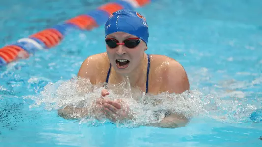 Katie Ledecky during the Gators' meet against the Arkansas Razorbacks and Nova Sharks on Friday, September 23, 2022 at the Stephen C. O?Connell Center Natatorium in Gainesville, FL / UAA Communications photo by Casey Cohrs