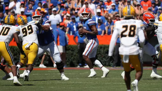 during the Gators' game against the Missouri Tigers on Saturday, October 8, 2022 at Ben Hill Griffin Stadium in Gainesville, Fla. / UAA Communications photo by Isabella Marley