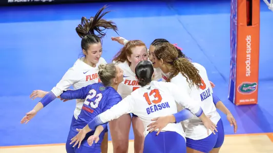 during the Gators' match against the Missouri Tigers on Friday, November 4, 2022 at Exactech Arena at the Stephen C. O'Connell Center in Gainesville, Fla. / UAA Communications photo by Gabriella Whisler