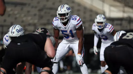 during the Gators' game against the Vanderbilt Commodores on Saturday, November 21, 2020 at Vanderbilt Stadium in Nashville, Tenn. / UAA Communications photo by Tim Casey