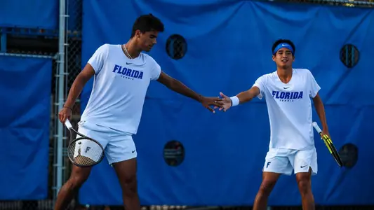 during the Gators' Invitational Day 3 on Sunday, November 6, 2022 at Linder Stadium at Ring Tennis Complex in Gainesville, FL / UAA Communications photo by Sydney Calle