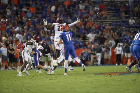 during the Gators' game against the South Carolina Gamecocks on Saturday, November 12, 2022 at Ben Hill Griffin Stadium in Gainesville, Fla. / UAA Communications photo by MJ Holloway