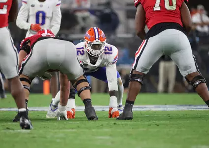 during the Gators' game against the Georgia Bulldogs on Saturday, October 29, 2022 at Ben Hill Griffin Stadium in Gainesville, Fla. / UAA Communications photo by Isabella Marley