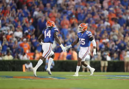 during the Gators' game against the LSU Tigers on Saturday, October 15, 2022 at Ben Hill Griffin Stadium in Gainesville, Fla. / UAA Communications photo by Isabella Marley