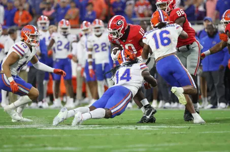during the Gators' game against the Georgia Bulldogs on Saturday, October 29, 2022 at TIAA Bank Field in Jacksonville, Fla. / UAA Communications photo by Hannah White