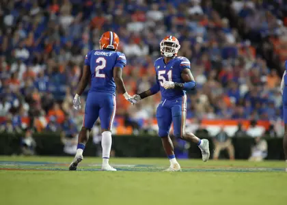 during the Gators' game against the South Carolina Gamecocks on Saturday, November 12, 2022 at Ben Hill Griffin Stadium in Gainesville, Fla. / UAA Communications photo by Isabella Marley